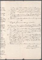 cca 1870 Lazur Antal honvéd hadnagy, ügyvéd aláírt feljegyzése