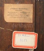 Olvashatatlan jelzéssel, feltehetően német festő, XIX. sz. közepe-második fele: Csónakázók és alak k...