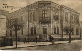 1916 Stryi, Stryj, Strij; C. k. Starostwo / K. K. Bezirkshauptmannschaft / district administration office (pinholes)