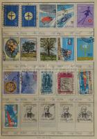 Kb 4-4500 db vegyes külföldi bélyeg 10 db cserefüzetben, benne Olaszország, Spanyolország, Portugália, USA, Svájc, Németország, angol gyarmatok, Kanada stb.