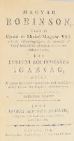 Szekér Aloysius Joachim: Magyar Robinson [...]. II. kötet. Pest, 1809. Restaurált, pótolt példány, újrakötött kartonált kötésben.