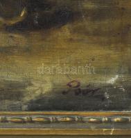 Poór v. Paaár jelzéssel: Csendélet. Olaj, vászon. 40x29,5 cm. Dekoratív, kissé sérült fakeretben