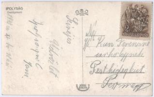 1938 Ipolyság, Sahy; bevonulás, országzászló / entry of the Hungarian troops, flag (EK)