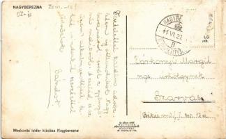 1941 Nagyberezna, Velykyi Bereznyi, Velky Berezny; mozaiklap, Országzászló. Moskovits Izidor kiadása...