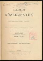 1909 Állattani Közlemények. A K. M. Természettudományi Társulat Állattani Szakosztályának folyóirata. Szerk.: Entz Géza, Soós Lajos. VIII. köt. Bp., 1909, K. M. Természettudományi Társulat Állattani Szakosztálya, IV+200+(2) p.+ 9 t. Szövegközti és egészoldalas illusztrációkkal. Korabeli félvászon-kötésben, nagyrészt jó állapotban, a gerincen kisebb sérüléssel, régi intézményi bélyegzőkkel.