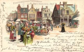 1899 Brussels exhibition fair 1897 litho