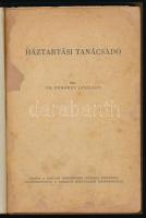 Domokos Lászlóné: Háztartási tanácsadó.[Budapest], (1959). Magyar Kommunista Ifjúsági Szövetség Leánycsoportja ? Kossuth Könyvkiadó (Szikra Lapnyomda). 160 p. Egyetlen kiadás.Nem véletlen, hogy a KISZ által gondozott háztartási munka többet nem jelent meg, mert a korabeli kritika szerint az nem a dolgozó népnek való tanácsokat ad, hanem a polgári étkezési kultúrát képviseli Modern vászonkötésben