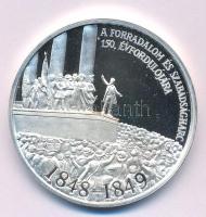 1998. "Az 1848-49 forradalom és szabadságharc 150. évfordulójára" jelzett Ag emlékérem, kapszulában, sorszámozott "000112" tanúsítvánnyal (31,34g/0.925/42,5mm) T:PP