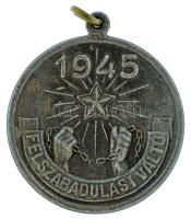 1948. "1945 - Felszabadulási váltó" kétoldalas Zn díjérem, hátoldalán "1948 I." gravírozással (35mm) T:XF