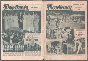 1934-1935 A Függetlenség képes újság II. és III. évfolyamának 3 db száma, szakadásokkal