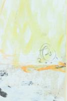 Ferenczy Zsolt (1970-): Csendélet, 2001. Vegyes technika, papír, jelzett, 29×39 cm, üvegezett fakere...