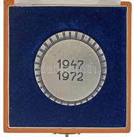 1972. "25 éves a Magyar Népgazdasági tervezés / 1947-1972" ezüstözött bronz plakett díszto...