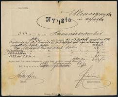1891 Sopron, kézzel kitöltött nyugta