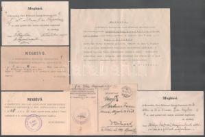 1932-1933 Vegyes keresztényszocialista témájú tétel, újság, meghívók, 7 db