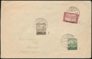 Nyugat-Magyarország III. 1921 20f, 50f + 1K levélen, "FELSŐPULYA" - "KŐSZEG" Bodor vizsgálójellel