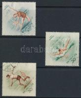 1953 Népstadion 3 bélyeg számvízjellel