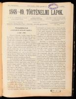 1898. 1848-49 Történelmi Lapok, VI. évi folyam majdnem teljes, októberig. Szerk.: Kuszkó István. Kolozsvár, Közművelődés-ny., Félvászonkötésben