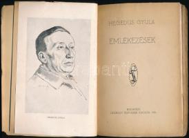 Hegedüs Gyula: Emlékezések. [A Vígszínház első huszonöt évére.] Balázsffy Rezső rajzaival. Bp., 1921...