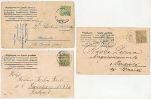 3 db RÉGI magyar népviselet képeslap / 3 pre-1945 Hungarian folk costume litho postcards