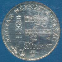1981. 500Ft Ag "Bartók Béla" fekete "MNB" tokban T:BU Adamo EM62