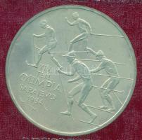 1984. 500Ft Ag "Téli Olimpiai Játékok - Szarajevó" eredeti műbőr tokban, tanúsítvánnyal T:...