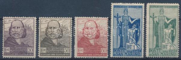 1924 75 éve repült Garibaldi San Marinóba sor Mi 100-104