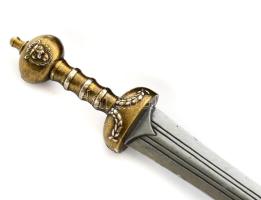 Denix gladiátor kard kicsinyített replika, dobozában, h: 24 cm