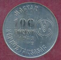 1983. 100Ft Cu-Ni "FAO - Több gabonát a világnak" műbőr tokban, tanúsítvánnyal T:UNC Adamo EM72
