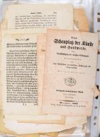 Könyvrestaurátoroknak való tétel könyv címlapok, lapok, töredékek stb az 1700-as évektől egy mappába...