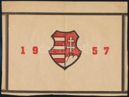 1957 Kossuth címeres politikai röplap. 23x18 cm