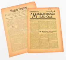 1935, 1943 A Magyarország Rádiója és a Magyar Nemzet 1-1 száma
