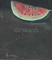 Gombai jelzéssel: Csendélet. Olaj, vászon. Sérült. 48×72 cm