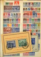 Bajorország, Deutsches Reich, Zónák, NSZK szép gyűjtemény 24 lapos A/4 berakóban sok jobb értékkel