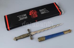 Denix szabadkőműves dísztőr replika fegyver, hüvelyében, dobozában, h: 40 cm