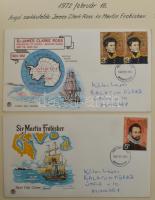 Nagy FDC tétel 2 db albumban, főleg brit első napi küldemények, kevés magyar