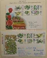 Nagy FDC tétel 2 db albumban, főleg brit első napi küldemények, kevés magyar