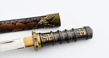 Denix japán vakizasi kard igényes replika, hüvelyében, dobozban, h: 48 cm