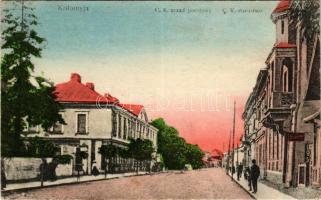 Kolomyia, Kolomea, Kolomyja; C. k. urzad pocstowy, C. K. starostwo / post office, district administration (fa)