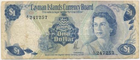 Kajmán-szigetek 1971. 1$ "A/2 247257" T:F,VG Cayman Islands 1971. 1 Dollar "A/2 247257" C:F,VG Krause P#1.a