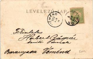 1903 Máriagyűd (Siklós), Kalwarie, Kirche, Haupt-Altar. Fischer G. / kálvária, templom, főoltár, bel...