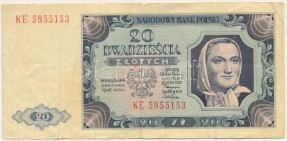 Lengyelország 1948. 20Zl "KE 5955153" T:F Poland 1948. 20 Złotych "KE 5955153" C:F