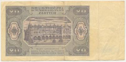 Lengyelország 1948. 20Zl "KE 5955153" T:F
Poland 1948. 20 Złotych "KE 5955153" ...