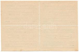 1920 k. Nagyszalonta 1K "Szalontai Lapok" utalvány, perforált 4db-os ívben T:AU / Romania ...