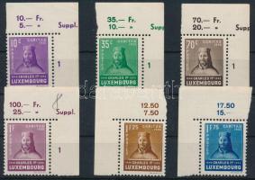 Luxemburg 1935 Gyermeksegély ívsarki sor Mi 284-289 (Mi EUR 120.-)