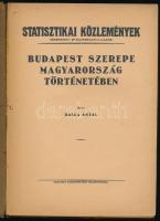Balla Antal: Budapest szerepe Magyarország történetében. Statisztikai Közlemények 77. köt. 2. sz. Bp...
