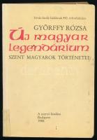 Györffy Rózsa: Új magyar legendárium. Szent magyarok történetei. A szerző, Györffy Rózsa (1923-2015) író, színésznő által dedikált példány. Bp., 1988, szerzői kiadás, 216 p. Kiadói papírkötés, kissé koszos, kissé sérült, a könyvtesttől részben elvált borítóval, helyenként tollal írt bejegyzésekkel.
