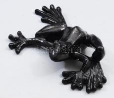 Porcelán levelibéka figura, jelzés nélkül, hibátlan, 20x12 cm