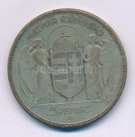 1930. 5P Ag "Horthy jobbra" T:F, patina
Adamo P8