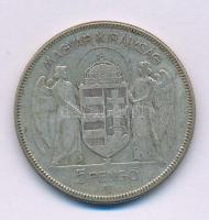 1930. 5P Ag "Horthy jobbra" T:F, patina
Adamo P8