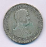 1930. 5P Ag "Horthy jobbra" T:F, patina Adamo P8